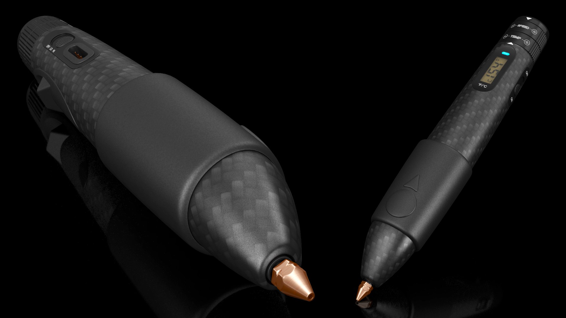 Printing Pen Black 3D model preview