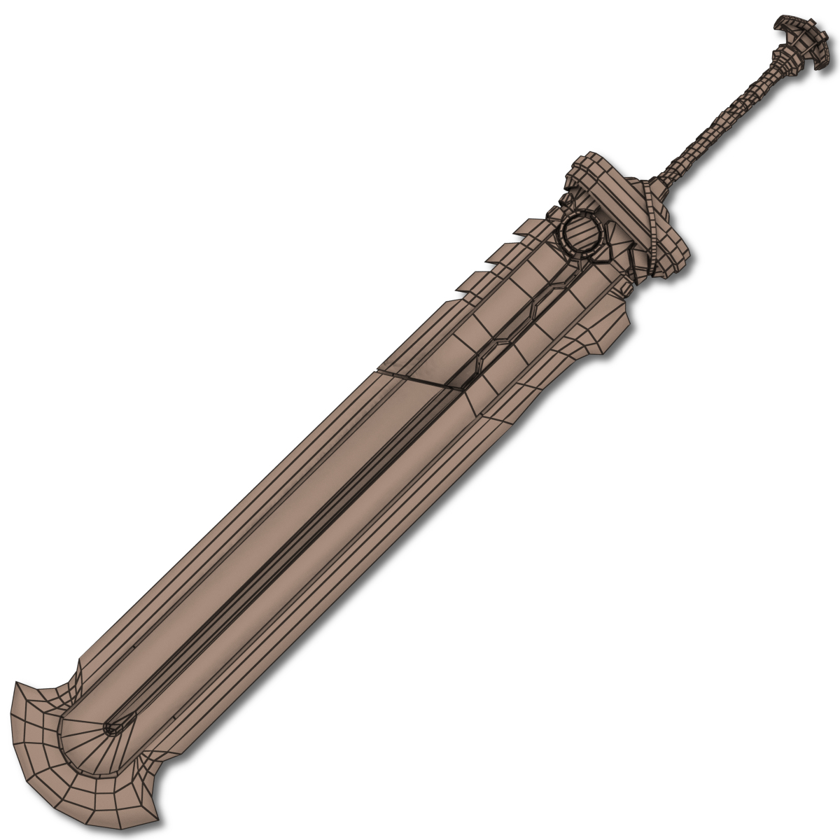 free obj mode heavy metal sword