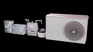 3D model Building Utility Props