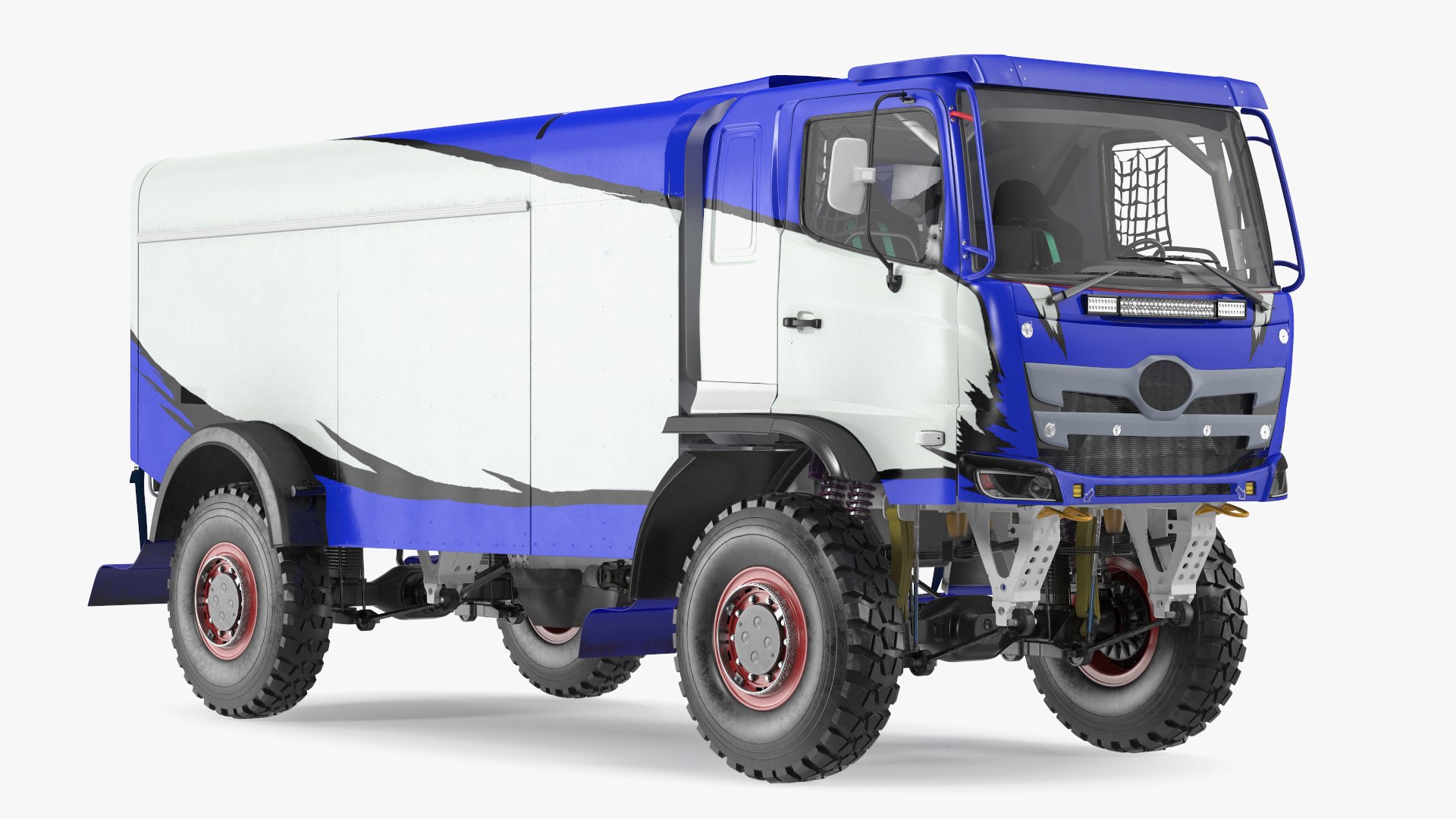 Dakar Rally Truck Blue 3D model preview