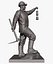 Lot de 4 sculptures de collection de statues