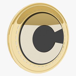 3D Change Cryptocurrency Gold Coin model