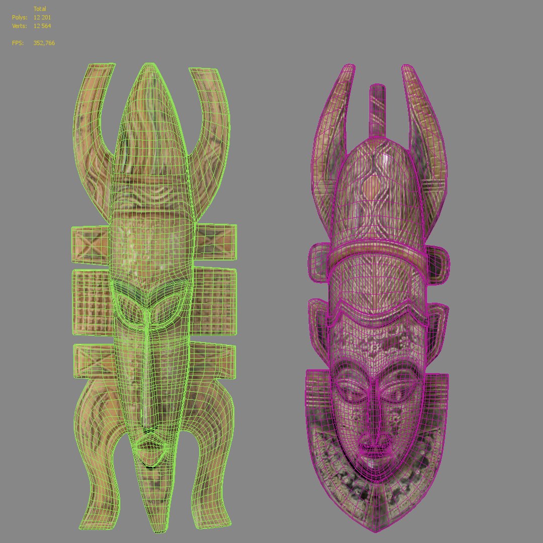 3D African Masks Model - TurboSquid 1573603