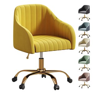 Modern Upholstered Adjustable Swivel Office Chair by HULALA HOME 3D model