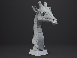 Giraffe Bust - Animal Figurine