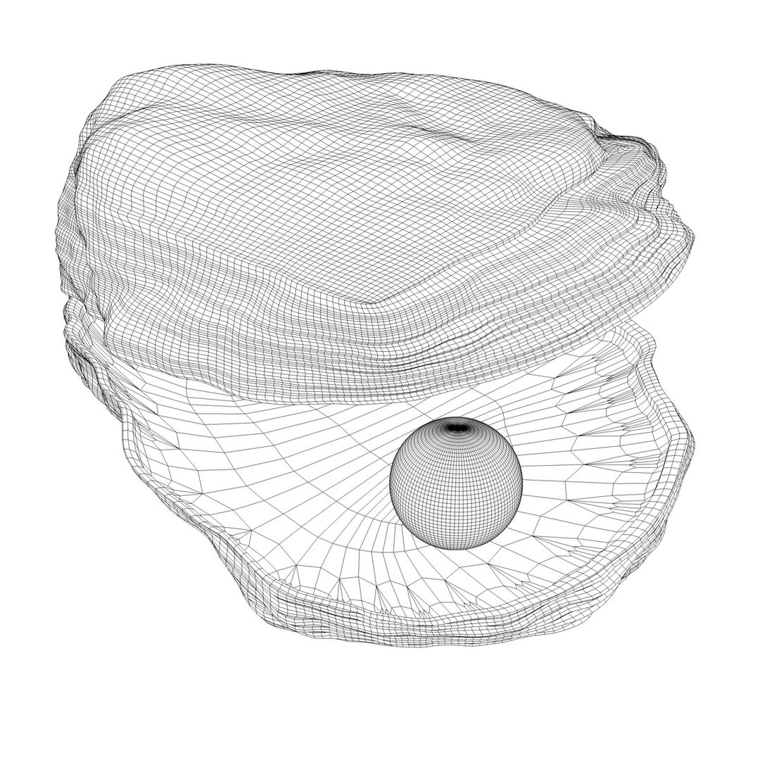 Modeled Oyster Pearl 3d 3ds