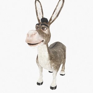 3D Cartoon Donkey from Shrek model