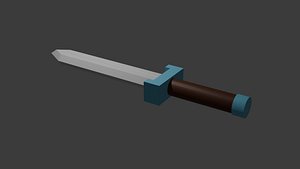 3D low poly sword 9