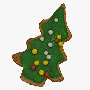 christmas tree gingerbread cookie model