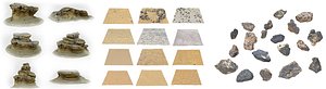Complete Desert Canyon  Ground Mega Pack - 36 Scanned Assets