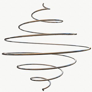 3D model metal spiral spring