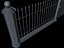 Elegant Historical Fence Low Poly Game Model