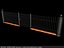 Elegant Historical Fence Low Poly Game Model