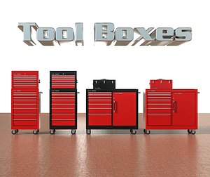 3D model set tool boxes