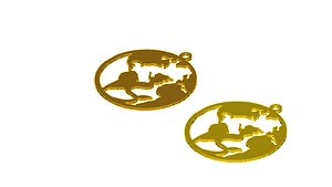 3D Ocean Earth Mermaid Pendant model