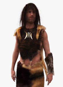 Neanderthal T-Pose Fur 3D model - TurboSquid 2089909