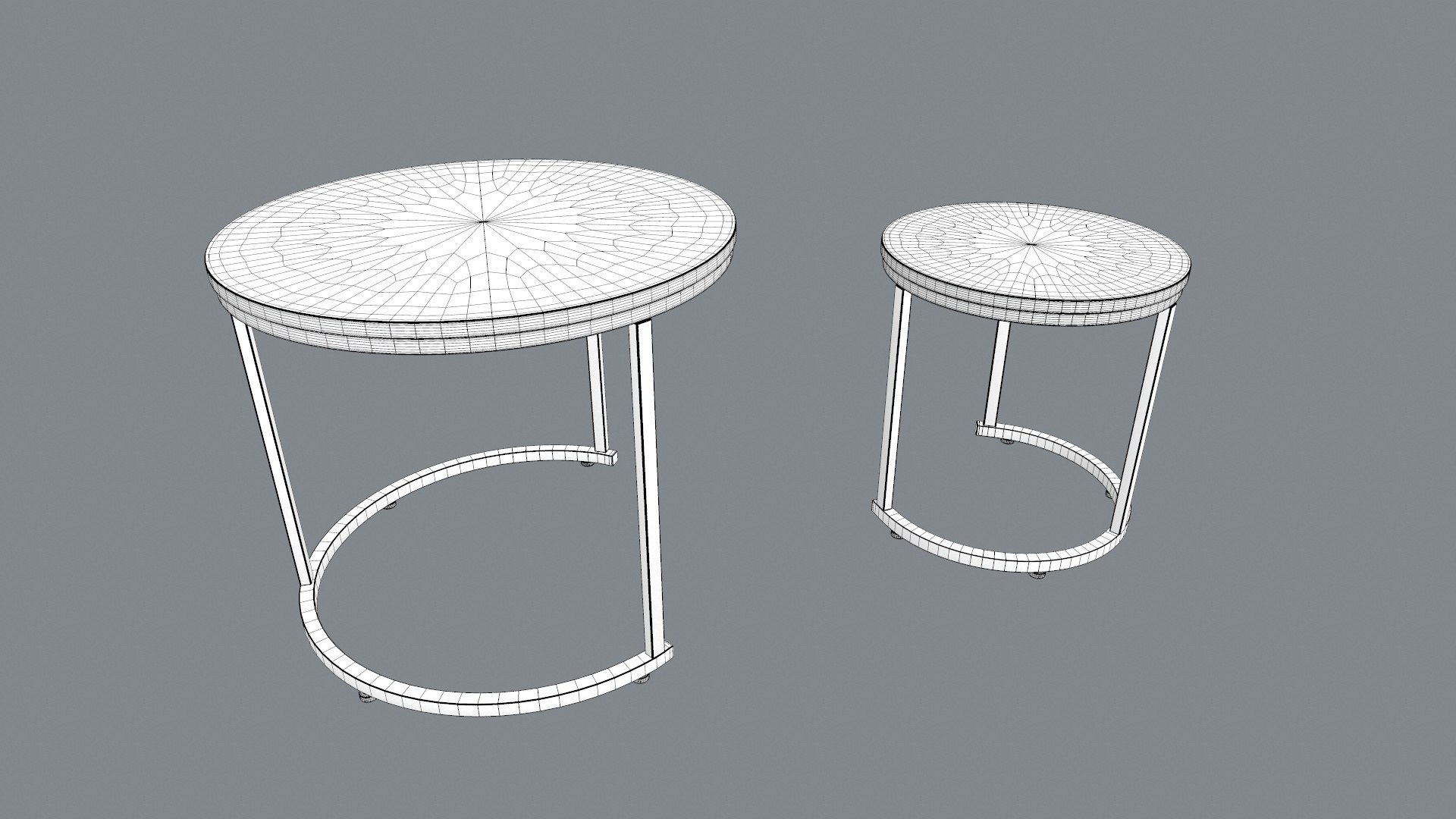 Coffee Table Set 3D - TurboSquid 2002152