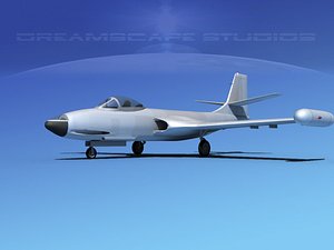 korean f2h banshee jet fighter 3d max