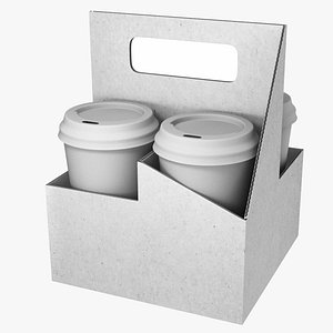 Pack Drink Carrier with 4 Cups White model