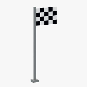 3D Checkered Flag model