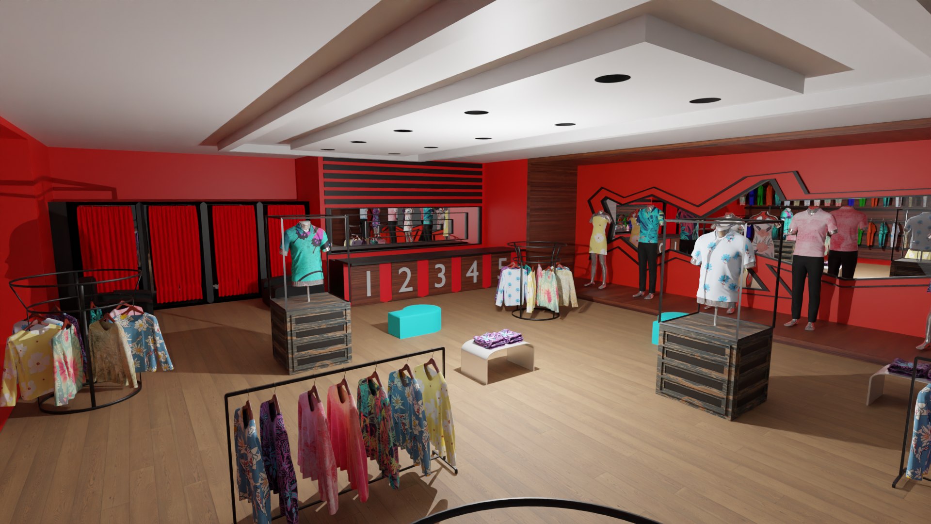 3D Clothing Store Interior Model - TurboSquid 2157433
