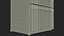 4-Door French Door Fridge Silver 3D model