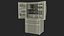 4-Door French Door Fridge Silver 3D model