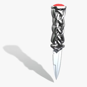 3d scottish dirk dagger