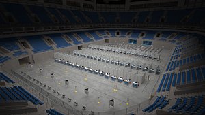 Arena center for quarantine and vaccination for Corona Covid 19 3D model