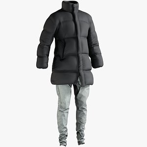 3D realistic men s coat model