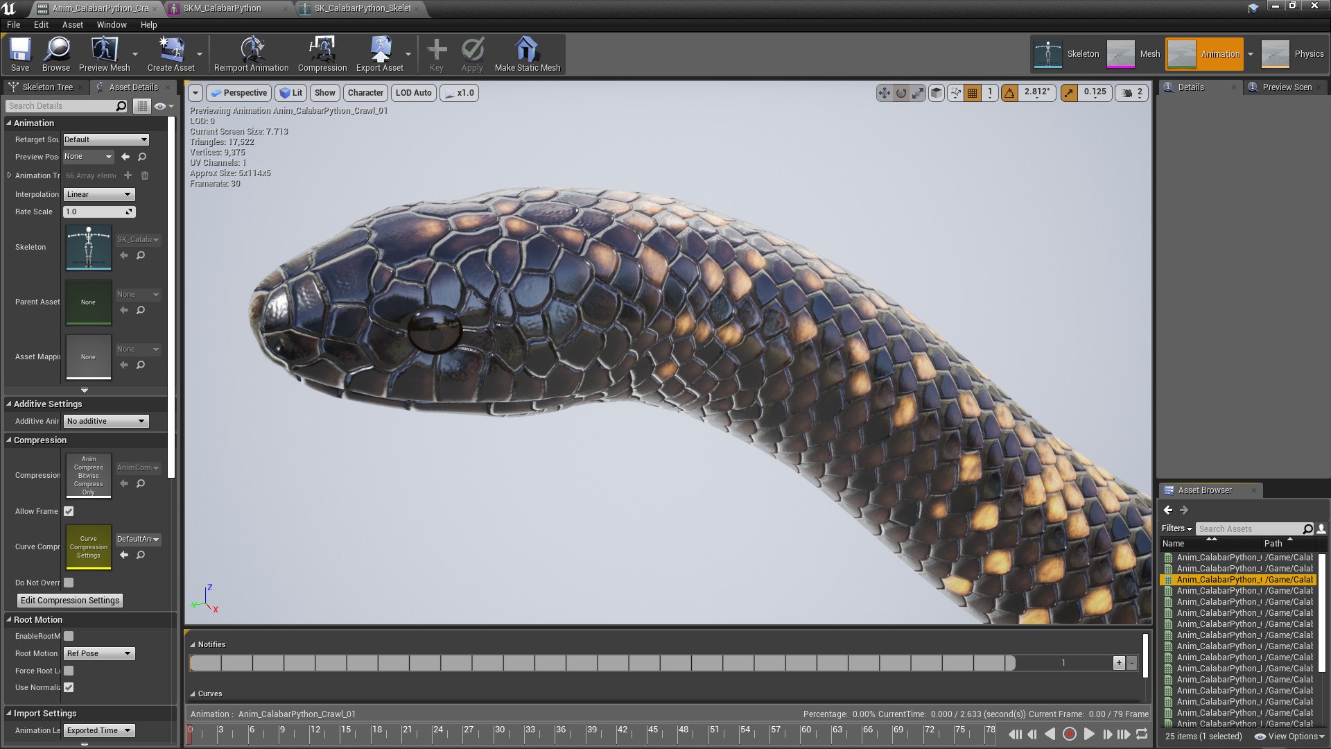 3D Model Animated Calabar Python - TurboSquid 1950262