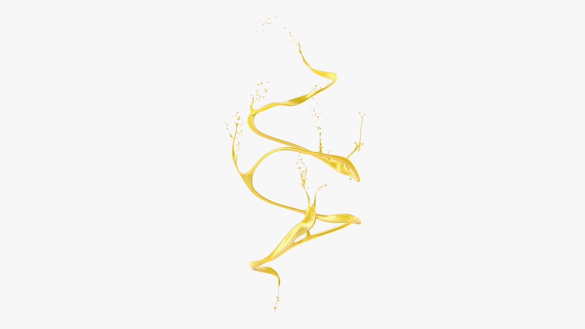Abstract Liquid Splash Orange Juice 3D model preview