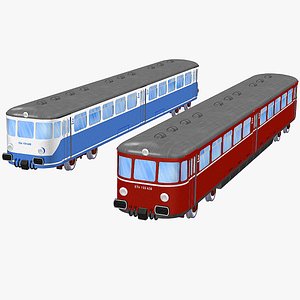 3D model eta 150 and esa 150 passenger railcar