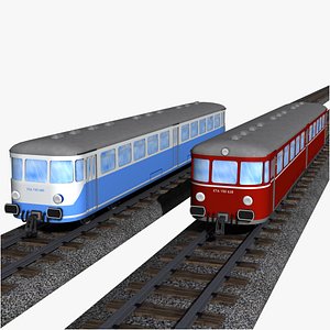 3D model eta 150 and esa 150 passenger railcar