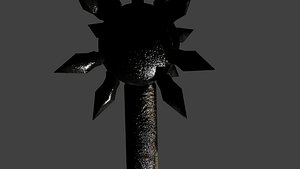 3d model spiked medieval mace