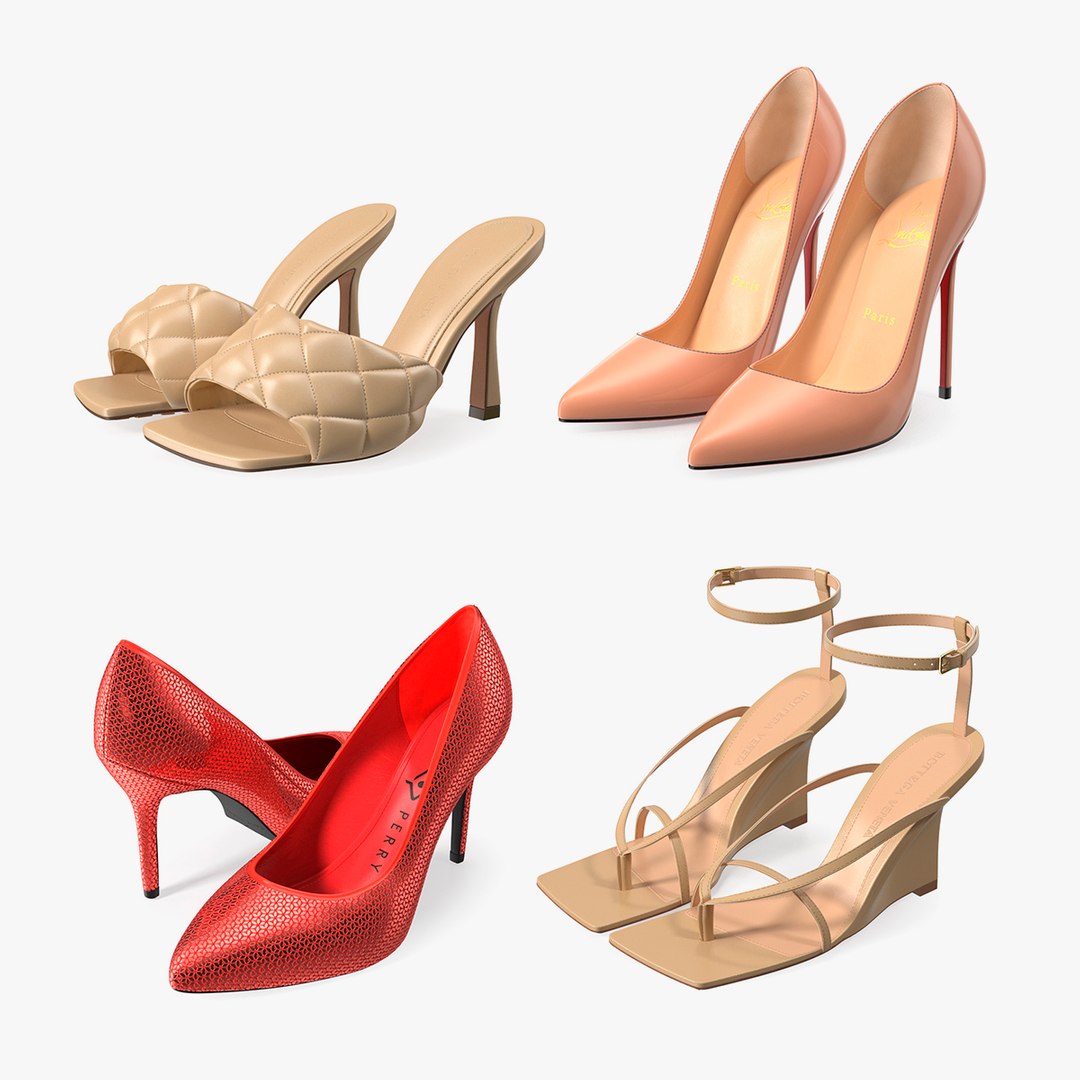 Womens Shoes Collection 2 3D model preview