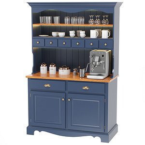 Coffee bar cabinet