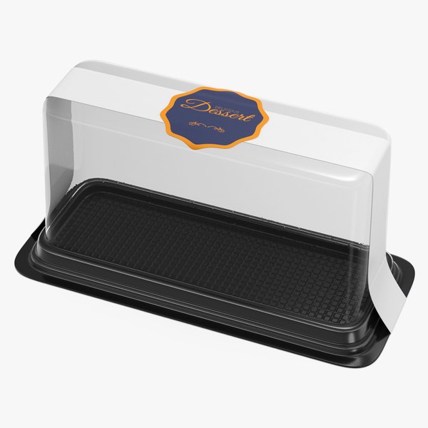 3D model Cake Slice Package Rectangular Black - TurboSquid 1985995