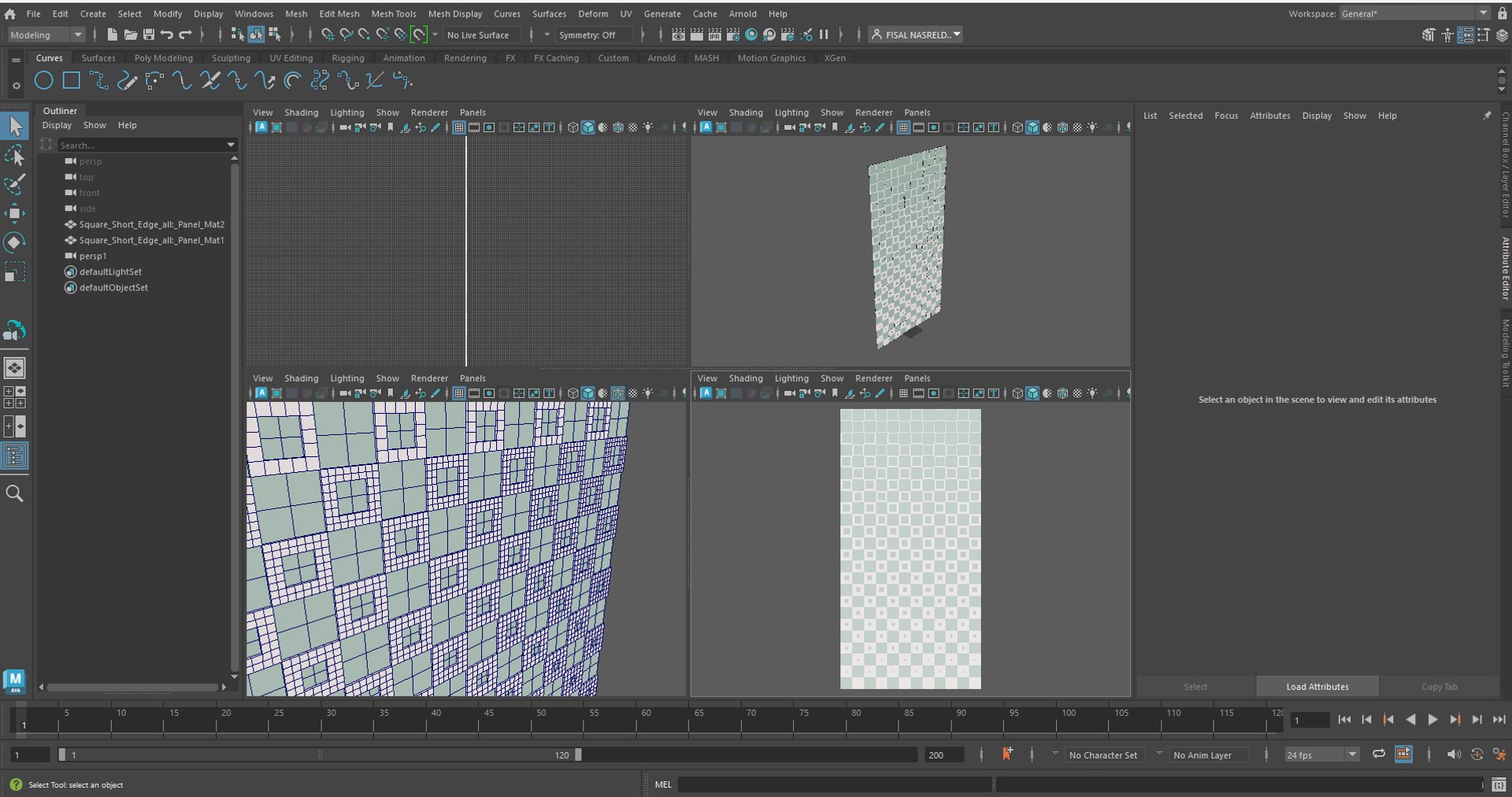 3D Gradient Square Pattern Panel Model - TurboSquid 2343594