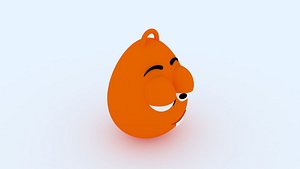 Sleepy Emoji Keychain 3D model