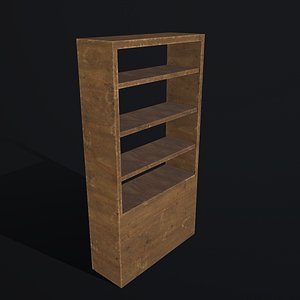 3D model Bookcase Low-poly 3D model