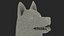 3D model Husky Dog Copper and White Coat Rigged for Maya