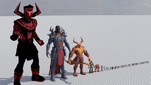 Marvel Character Power vs Size Comparison almost all charators and HQ textures 3D model