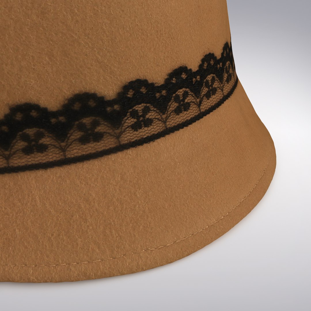 3d model ladies hat