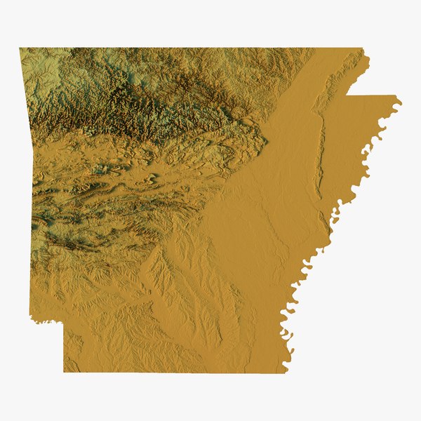 3D State of Arkansas STL model