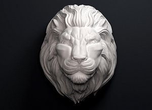 lion head sculpture 3D model