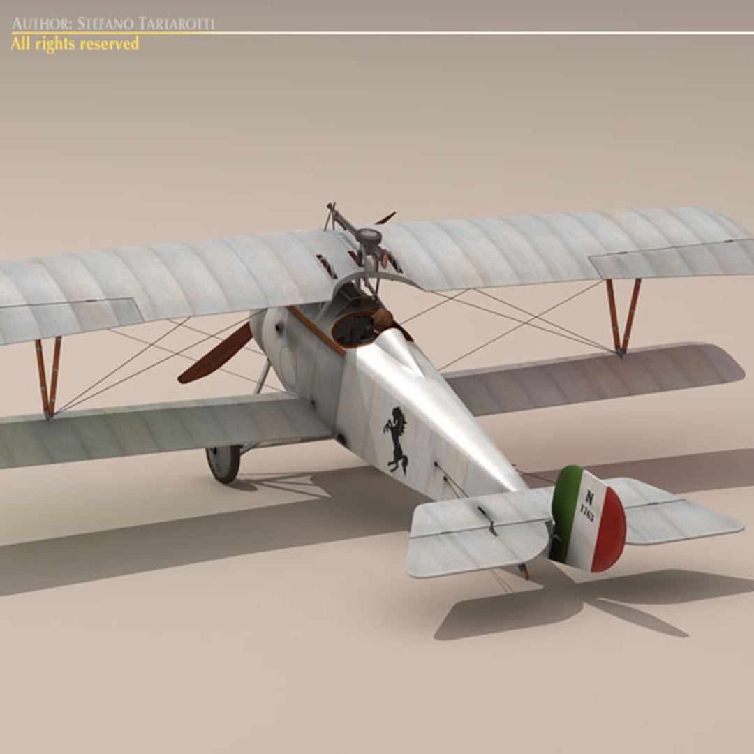 3d Model Nieuport 17 Baracca Biplane