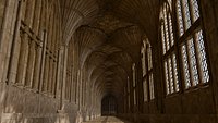 Gothic Cathedral Cloister  High Detail 3D Environment