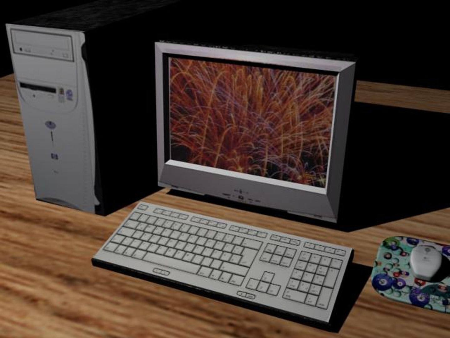 Free Computer Set 3d Model
