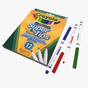 crayola markers 12 3D model